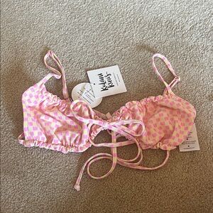 Kulani Kinis RUCHED BRALETTE BIKINI TOP